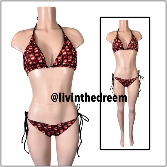 Taco Bell Fire 🔥 Hot Sauce Bikini SZ L $99 - Picture 2 of 12